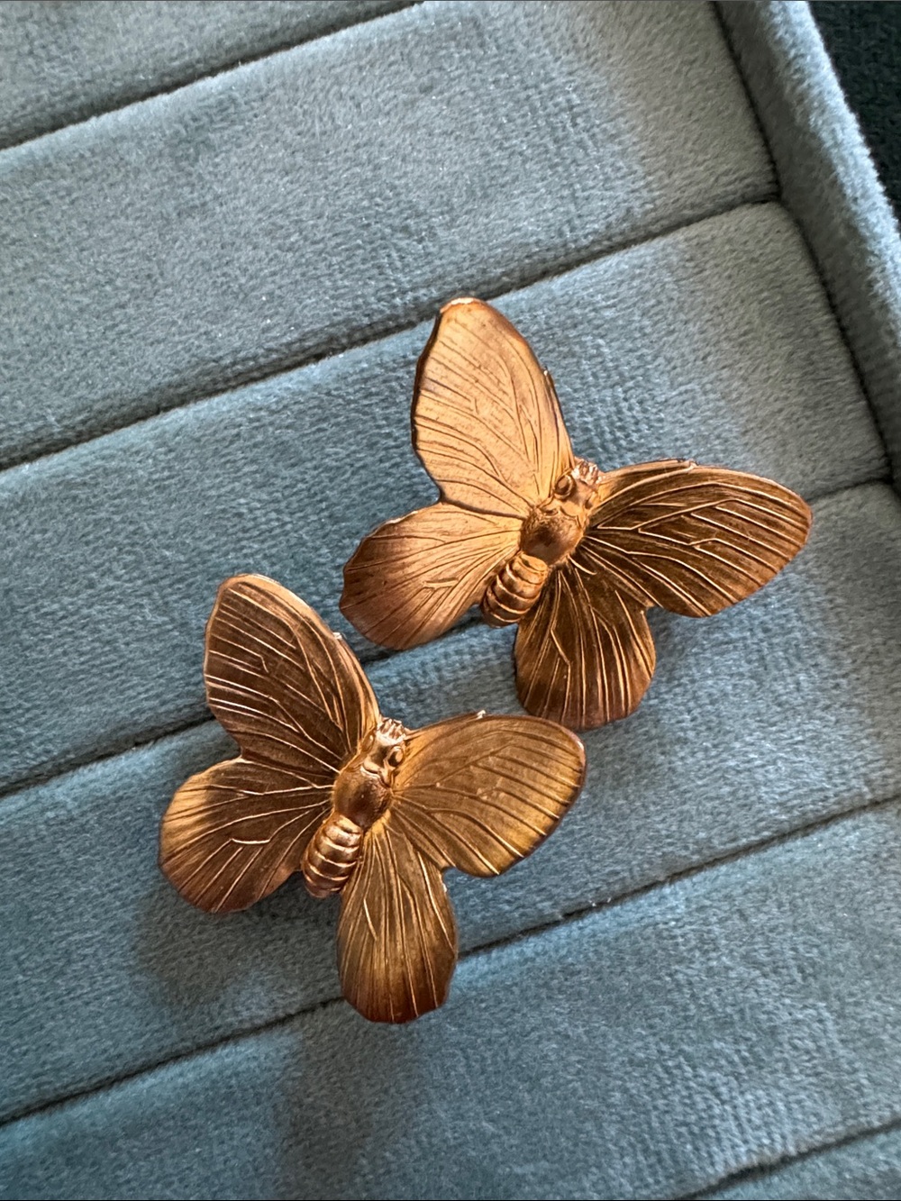 Gold Butterfly Statement stud Earrings
